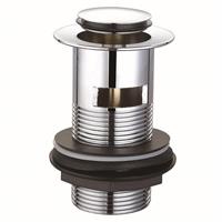 Basin Waste Pop Up Clicker Slotted Sink Plug Click-Clack Push Button Chrome