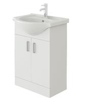 VeeBath Vanity Sink Basin Unit White Ceramic Bathroom Modern Furniture - 550mm
