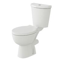 Bathroom Toilet Modern Close Coupled Pan Cistern Soft Close Seat White Ceramic