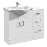 Bathroom Vanity Unit with Sink Basin Storage Cupboard Furniture Set Drawer 1000