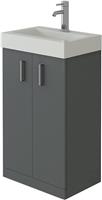 Bathroom Cabinet Vanity Unit Sink Basin Storage Chatham Cloakroom Grey Furniture