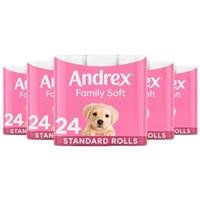 Andrex Toilet Rolls x120 Gentle Clean Fragrance-Free 2 Ply Toilet Paper Rolls