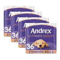 Andrex Toilet Rolls x144 Ultimate Quilts Fragrance-Free 3 Ply Toilet Paper Rolls
