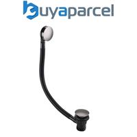 Bristan Round Clicker Bath Waste Gun Metal Grey with Overflow