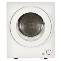 electriQ 2.5kg Wall Mountable Vented Tumble Dryer - White eiqmtd2w