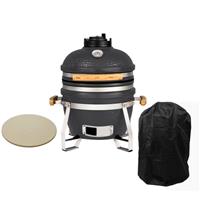 Boss Grill The Egg XS - 15 Inch Ceramic Kamado Style Charcoal Smoker BB eiqeggxs