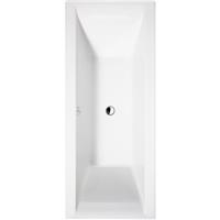 Bathroom Bath Double Ended Square White 1700 x 750mm Bathtub Soak Acrylic Tub