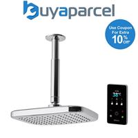 Triton Envi 9.0Kw Thermo Matt Silver Electric Shower c/w Ceiling Fed Fixed Head