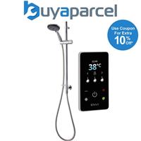 Triton ENVi Wired Thermostatic Electric Shower 10.5KW Riser Rail MattSilver