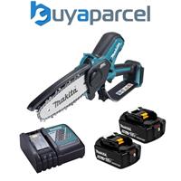 Makita DUC101Z Cordless Brushless Pruning 18V 100mm + 2 x 5AH Battery & Charger