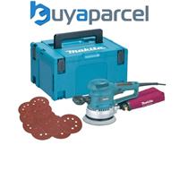 Makita BO6030 240v 6 150mm Random Orbital Sander + Sanding Sheets + Makpac Case