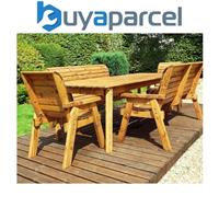 Charles Taylor 8 Seater Wooden Rectangular Table & Chairs Benches Garden