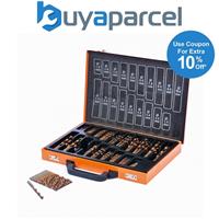 Vaunt Essentials 170 Piece HSS Cobalt Coated Drill Bit Set 1mm to 10mm Cased