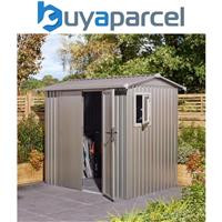 Rowlinson Brentvale 8x6 Premium Metal Apex Shed Garden Storage Unit With Window