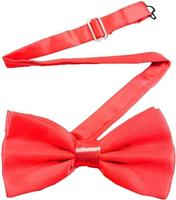 Red Adjustable Bow Tie Pre Tied Satin Dickie Bowtie Wedding Cruise Dinner Party