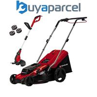 Einhell 37cm Lawnmower 1600W Corded Electric + Corded Garden Strimmer 30cm 450w