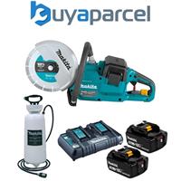Makita DCE090ZT2X1 18v / 36v 9" Brushless Power Disc Cutter Saw 2 x 5.0ah+ Water