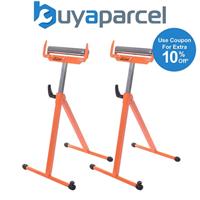 Vaunt Adjustable Roller Stand Twinpack Heavy Duty Mitre Saw Material Support