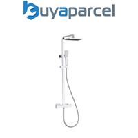 Bristan Napoli Thermostatic Diverter Bar Shower Chrome Rigid Riser Chrome Square