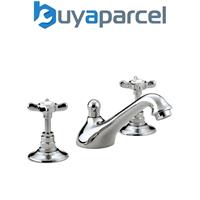 Bristan 1901 3HBAS CD Chrome 3 Hole Basin Mixer Tap + Waste + Fixings