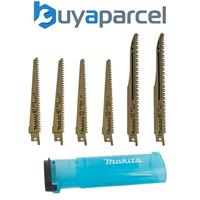Makita B-44432 6 Pc Reciprocating Saw Blade Set 152 - 203mm Wood Aluminium PVC
