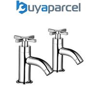 Mira Showers Revive Basin Pillar Taps Chrome Crosshead Handles - 1 Pair