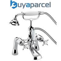 Bristan 1901 Traditional Chrome Edwardian Bath Shower Mixer Tap N BSM C CD