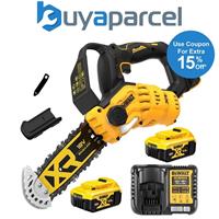 Dewalt DCMPS520P2 18v 20cm Cordless Brushless Pruning Saw 1 Handed Chainsaw