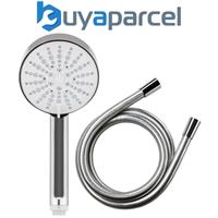 Kohler Purist 127mm Shower Head Chrome 4 Mode Handset + Mira Smooth Hose 1.25m