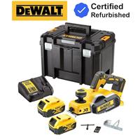 Dewalt 18v XR Cordless Brushless Planer + 2 x 5.0ah Batt, Charger Tstak DCP580P2
