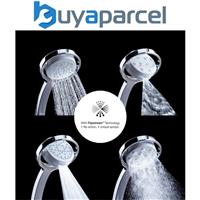 Mira 360m Shower Head handset 4 Spray Flipstream Showerhead 135mm Chrome