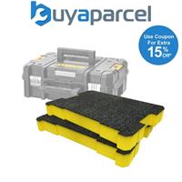 2 x Shadowfoam SFI-DTSB250Y DeWalt TSTAK ToolBox Insert Pack 50mm Yellow