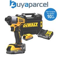 Dewalt DCF840E2T 18v XR Brushless Powerstack Impact Driver + 2 x Batteries