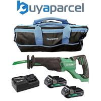 Hikoki CR18DBLJ4Z Brushless Recip Saw + X2 2AH Battery + Charger + 21" Bag