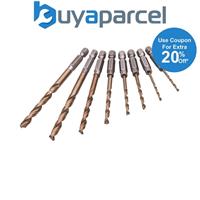 Faithfull Quick Change Impact Rated Drill Bits 2 - 6mm 8 Piece Set FAIQCSET8