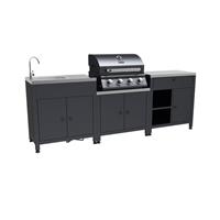 Boss Grill Texas All Star Outdoor Kitchen Modular - 4 Burner Ga IQBBQINTKITBLACK