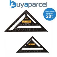 Dewalt 12 + 7 Inch Roofers Rafter Layout Squares DHT046032 DWHT46032-0 DHT046031