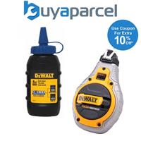 DEWALT DWHT48304-P 30m Chalk Line 6:1 Gear Ratio and 4oz Blue Chalk
