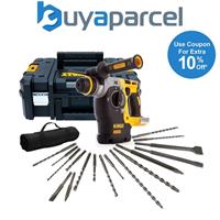 Dewalt DCH273N Cordless XR 18v SDS Brushless Hammer Drill + Tstak + 17 Piece Set