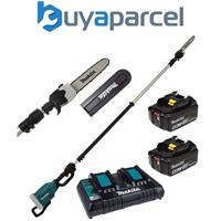 Makita DUA301PT2 Twin 18V 36VLXT Brushless Telescopic Pole Saw 2x5.0Ah Batteries