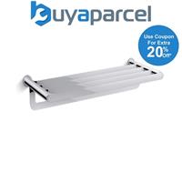 Kohler Avid 24" Hotelier Double Bathroom Towel Shelf Rail Holder Chrome Plated