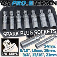 US PRO Spark Plug Socket Set 3/8"Drive Thin Wall Magnetic Sockets 14mm 16mm 7pcs