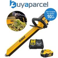 DeWalt DCMHT567P1 18v XR 60cm Cordless Brushless Hedge Trimmer Leaf Sweep 1x5Ah
