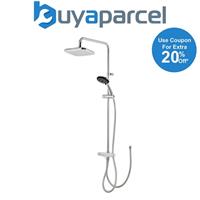 Triton DuoSwitch Diverter Shower Kit Rigid Riser Rainshower Head Silver + Chrome