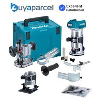 Makita DRT50ZJX2 18v Cordless Brushless Laminate Router Trimmer + Plunge Base ++