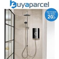 Triton Aspirante DuElec 9.5kW Gloss Black Electric Shower Dual Rainshower Head