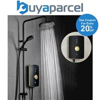 Triton Amala Metallic 9.5kW DuElec Brushed Brass Electric Shower + Dual Head