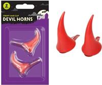 Red Horn Hair Slides Devil Horns Horny Fancy Dress Spooky Fun 4cm Unisex Head - 1.5" 4cm