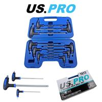 US PRO 9pc T Handle Hex Ball Set Allen Key 2mm - 10mm Ball End Hex Keys 1612