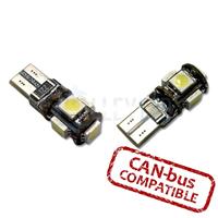Bright Canbus LED Side Light 501 W5W T10 5 SMD White Bulbs